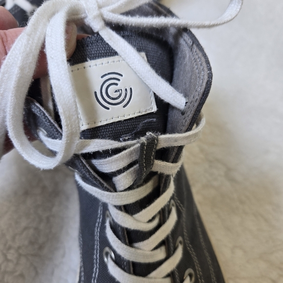 Groundies Barefoot High Top Sneakers US 8 EU 39 Lace Up Shoes Gray - Picture 8 of 8